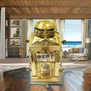 Lámpara Coleccionable Náutica de Latón Pulido Hecha a Mano para Decoración del Hogar Furbish con Iluminación, 1 Color, Tema Marino, Navidad - Product Image 2