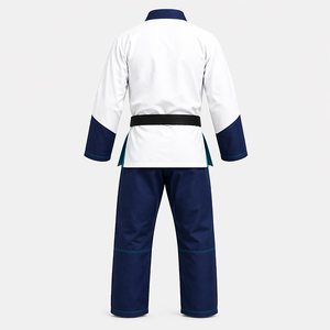 Kimono de Jiu Jitsu de Algodón de Calidad Profesional Personalizable en Colores Azul y Blanco, Trajes de Jujitsu BJJ Gi, Uniforme de Judo, Gran Venta - Product Image 4