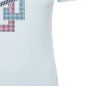 Camiseta Azul de Manga Corta con Cuello Redondo y Diseño de Letras Entrelazadas, Ropa Casual para el Día a Día, Estilo Urbano, Cómoda - Product Image 6