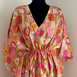 ชุดเดรสยาวผ้าฝ้ายพิมพ์ลายทำมือสไตล์วินเทจ แฟชั่นทันสมัย ดีไซน์เนอร์ คัฟตัน คุณภาพส่งออก - Product Image 1