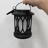 Lanterne solaire de jardin d'extérieur avec effet de flamme réaliste - Recharge automatique et éclairage nocturne automatique