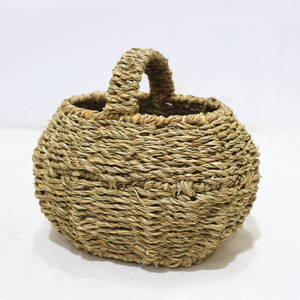 Cesta de Almacenamiento Multifuncional Tejida de Fibra Natural Ecológica con Asa de Lazo, Organizador Ovalado Decorativo - Product Image 5