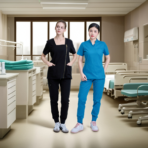 ชุดยูนิฟอร์มทางการแพทย์สำหรับโรงพยาบาลชุดเสื้อโค้ทพยาบาลชุดจั๊มสูทดีไซน์ตามสั่ง - Product Image 1