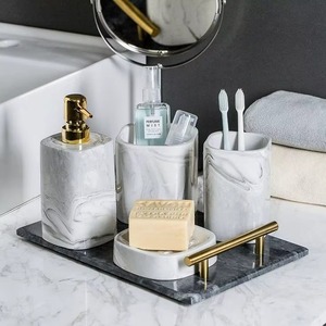 El mejor juego de accesorios de baño de mármol con un atractivo clásico que nunca pasa de moda. - Product Image 3