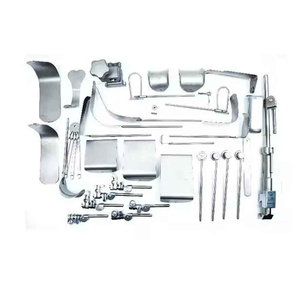 Juego completo de reductores Thompson de Azicon, de acero inoxidable, para cirugía abdominal, con sistema de sujeción automática y reductores de mesa con marco de sujeción. - Product Image 4