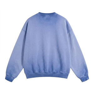 เสื้อสเวตเชิ้ตคอกลมทรงโอเวอร์ไซส์แบบยูนิเซ็กซ์  ถักนิตติ้ง สีพื้น สวมใส่สบายๆ สำหรับฤดูใบไม้ร่วง ทรงปกติ สีน้ำเงิน - Product Image 2
