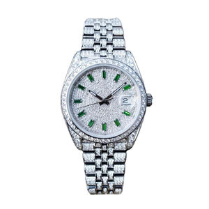Reloj Mecánico Bling Bling Totalmente Cubierto de Diamantes Cultivados en Laboratorio, de Acero Inoxidable, Estilo Ultimate Bust Down, para Hombre - Product Image 1