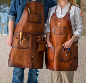 Tablier en cuir robuste pour soudeur, atelier de forgerie, protection durable, commandes en gros personnalisées OEM LPN-0312 - Product Image 3