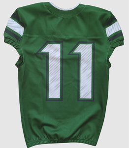 Camiseta de Fútbol Americano Personalizada, Blanca y Azul, Cuello en V, Manga Corta, Impresión Sublimada, Transpirable, de Poliéster, para Hombre - Product Image 4
