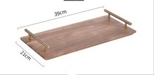 Bandeja de Servir de Madera de Primera Calidad, Bandeja de Madera Maciza para Desayuno, Té, Café, Otomana, Suministro del Fabricante - Product Image 5