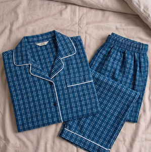 Ensemble de pyjama pour femmes en coton teint en indigo, imprimé à la main, fournisseur en gros en Inde - Product Image 3