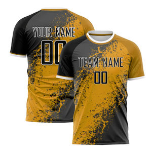 Men's V Neck Custom Soccer Jersey with Piping Baggy Oversized Mesh Sports <b>Tshirts</b> for Digital Print Front Logo - Product Image 4