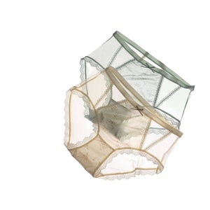 Tangas de encaje con bordado de perlas y cintura brillante, lencería sexy al por mayor, ropa interior erótica abierta sin entrepierna para mujer - Product Image 4