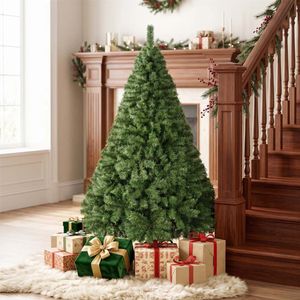 Albero di Natale Artificiale Premium in Abete da 2,1 m Pre-Illuminato con 519 Rami in PVC Pieni e Pieghevoli per Facile Montaggio, Uso Interno - Product Image 1