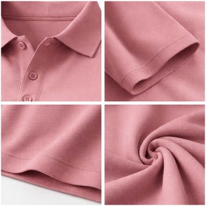เสื้อโอเวอร์ไซส์ผู้ชายผ้าถักกันยับ พิมพ์โลโก้ตามสั่ง สีชมพูอมเทา ผ้าฝ้ายหนานุ่ม ทรงหลวม สไตล์ลำลอง สตรีทแวร์ - Product Image 3
