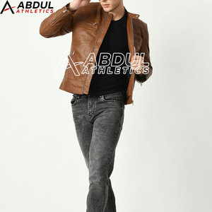 Chaqueta de invierno de cuero con acabado de lujo, material premium, tacto suave, interior cálido, corte ajustado, chaqueta de moda para el invierno. - Product Image 4
