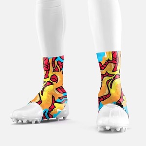 Unisex Sublimated Soccer <b>Socks</b> With Bold Abstract Print Moisture Wicking Polyester Adult <b>Football</b> Apparel All Seasons - Product Image 1