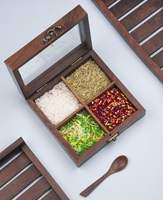 Boîte en bois poli de qualité supérieure, écologique, pour bonbons, fruits secs, noix, friandises, de forme ronde, vaisselle en Inde