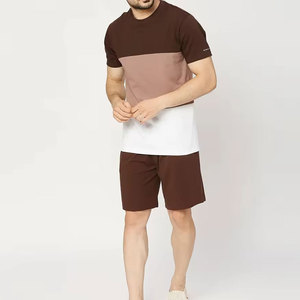 Conjunto de camiseta y pantalones cortos para hombre, diseño personalizado, para uso en exteriores, talla grande, color sólido, transpirable. - Product Image 6