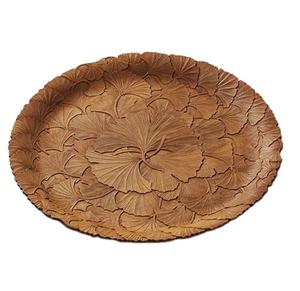 Plato de Madera con Borde Natural de Primera Calidad |   Bandeja de Madera Maciza Hecha a Mano para Restaurantes y Uso Doméstico - Product Image 4