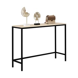 Tavolo da Veranda Stile Industriale a Strato Singolo in Colore Noce Chiaro, Tavolo Console in Triamina - Product Image 6