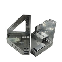 Piège à souris multi-vivants avec couvercle solide transparent Boîte à rats triangulaire en métal Piège à souris d'angle antiparasitaire sans danger