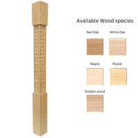 Poteau d'escalier moderne en bois massif personnalisé, colonne décorative en peuplier pour construction de garde-corps intérieur