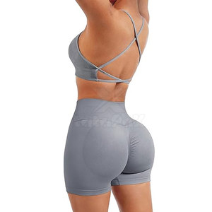 Conjunto Deportivo de 2 Piezas para Mujer, Shorts y Top de Yoga en Tela Suave y Elástica, Absorbente de Humedad y de Secado Rápido, para Correr - Product Image 4