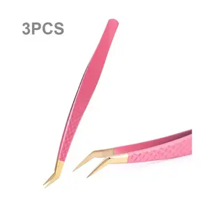 Wholesale Supplier Pissco For Lash Extension Fiber Tip Strong Isolation | Slim Thin Tweezers Volume Tweezers With Custom Box