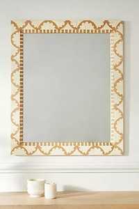 Superbe Miroir Rectangulaire Bleu avec Cadre en Os Incrusté – Meilleure Vente au Prix le Plus Bas - Product Image 4