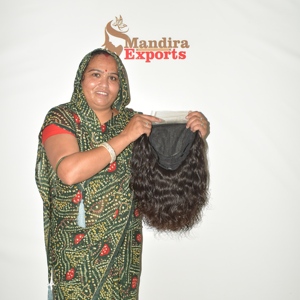 Raw Hair Wholesale Remy Pure Virgin Indian <b>Human</b> Hair Extensions Black Color Wavy Weaving HD for Lace <b>Wig</b> Single Weft 100g - Product Image 5