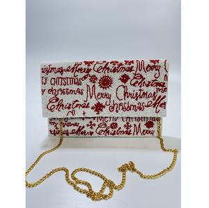 Bolso de Mano de Lujo con Cuentas Rojas Hecho a Mano para Mujer, con Perlas, Bolso de Fiesta de Diseñador de Moda - Product Image 3