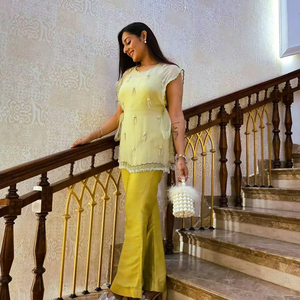 Sharara, Hermosa Tela de Seda Rusa de Alta Calidad, Diseño Festivo - Product Image 1