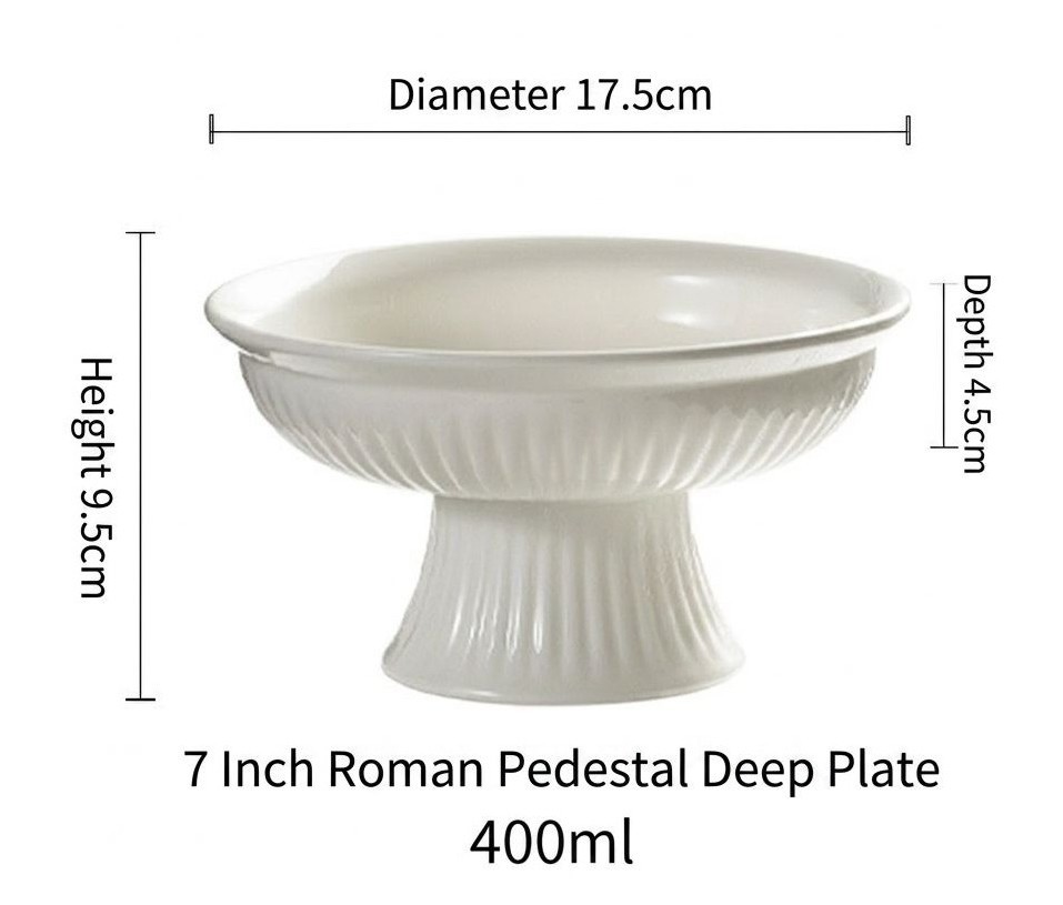 7 inch high foot deep plate
