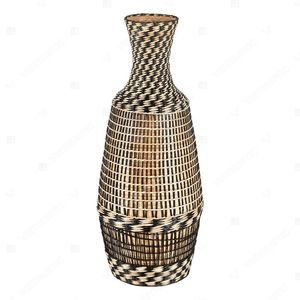 Vietrustic Bamboo <b>Frame</b> Black Woven <b>Plant</b> and Vase Seagrass Vase Table Jar Holder <b>Plant</b> Vase - Product Image 2