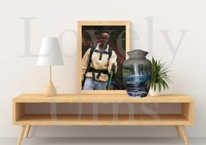 Tropical Waterfall Cremation Urn Memorial <b>Ash</b> Container Nature-Inspired <b>Keepsake</b> Funeral Elegant Durable Premium Quality - Product Image 4