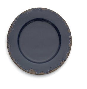 Large Decorative <b>Black</b> Charger <b>Plates</b> for Fine Dining Contemporary Set of <b>Black</b> Table Charger <b>Plates</b> for Events - Product Image 6