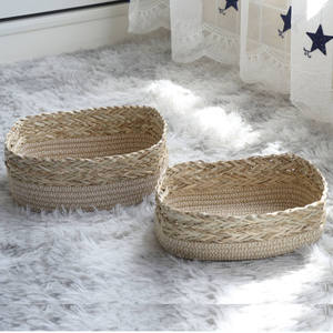 <b>Cheap</b> Price Customizable Square Seagrass <b>Basket</b> Natural Handles Vietnam Origin ODM/OEM Storage <b>Baskets</b> from Vietnam - Product Image 4
