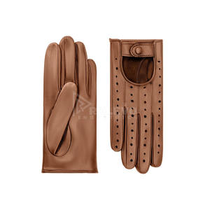 Gants en cuir de haute qualité pour femmes, gants d'hiver chauds doublés de cachemire, compatibles avec les écrans tactiles, pour la conduite - Product Image 1