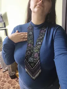 BEAUTYFULL UNIQUE DESIGN Bohemian NecklaceTribal Ukrainian Necklace Unique African Woman Necklace with earring,for WEDDING - Product Image 4