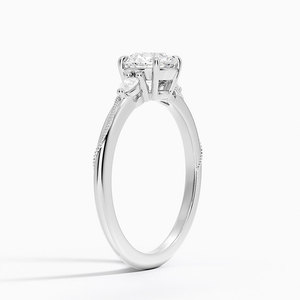 BOJ <b>Ring</b> 032 Round Cut 925 Silver Camellia Three Stone Diamond <b>Ring</b> 2ct D Color VVS1 Moissanite GRA Certified Low Price <b>Ring</b> - Product Image 2