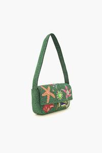 Pochette perlée à motif crabe faite à la main |   Sac à main de luxe en perles de rocaille motif vague océanique pour femme |   Artisanat personnalisé sur le thème côtier, plage classique - Product Image 5