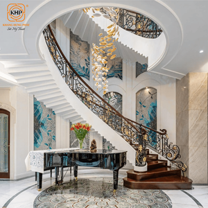 Barandilla de Escalera de Hierro Forjado KHP, Duradera y de Alta Calidad, Barandal Decorativo Fácil de Instalar para Uso Residencial y Comercial Moderno - Product Image 3