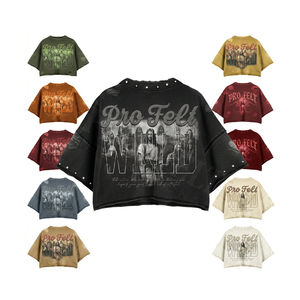 Camiseta de Algodón Oversize para Hombre, Estilo Hip Hop, Transpirable, con Estampado Puff, Se Acepta Marca Privada al por Mayor - Product Image 1