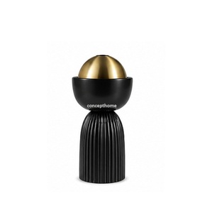 Concept Home Brass Incense <b>Burner</b> with Lid and Perforated Base <b>for</b> Aromatherapy Use Arabic Style CMC-IB518 Long-lasting - Product Image 4