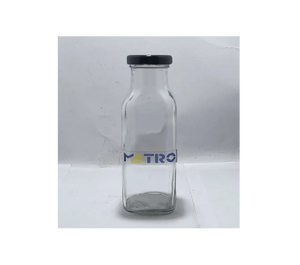 Botella de Vidrio Cuadrada de 300 ml para Leche, Grado Alimenticio, para Leche, Jugos, Leche Saborizada, Envase Reutilizable, Suministro al por Mayor - Product Image 3