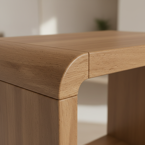 Estantería expositora, Librería de 3 estantes, Mueble de almacenamiento, Estantería abierta sin respaldo, Madera de caucho, MDF, Chapa de roble - Product Image 5