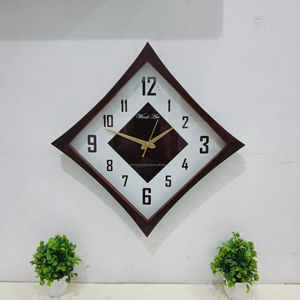 Reloj de Pared de Lujo Hecho a Mano, Estilo Moderno, Forma de Diamante, Decoración para el Hogar y la Oficina, para Sala de Estar - Product Image 1