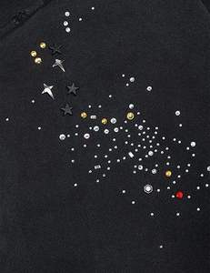 Sweat-shirt à capuche zippé surdimensionné vintage Ammiri personnalisé avec strass, imprimé étoiles, en molleton de coton épais, pour hommes et femmes, style streetwear - Product Image 4