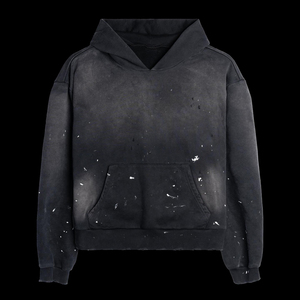 เสื้อฮู้ดดี้โอเวอร์ไซส์ผู้ชาย ผ้าฝ้าย 100% เฟรนช์เทอร์รี่ พิมพ์ลายสเปรย์ สวมใส่สบายๆ สำหรับฤดูใบไม้ร่วง - Product Image 5